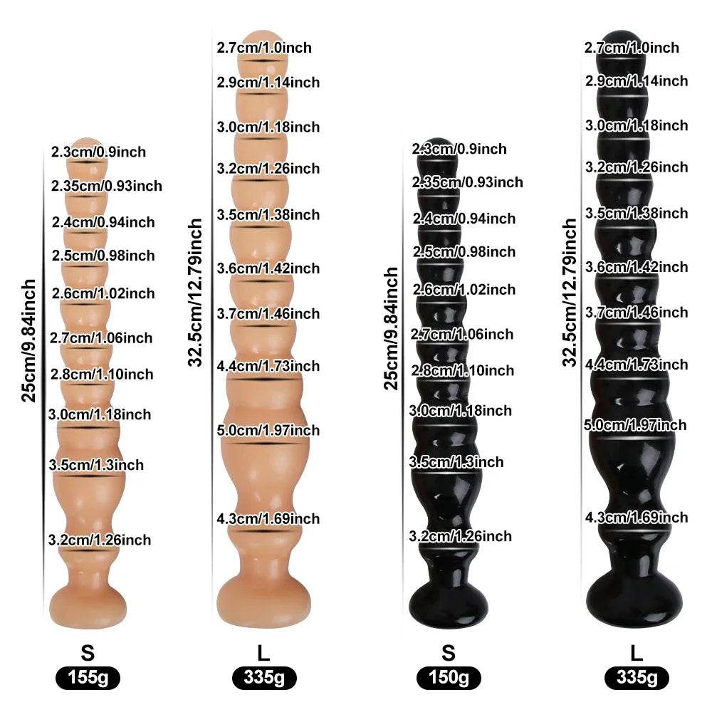 Long Anal Beads Plug With Suction Cup Anus Backyard Anal Balls Prostata Massage Butt Plug Erotics Adults Sex Toys For Women Men
