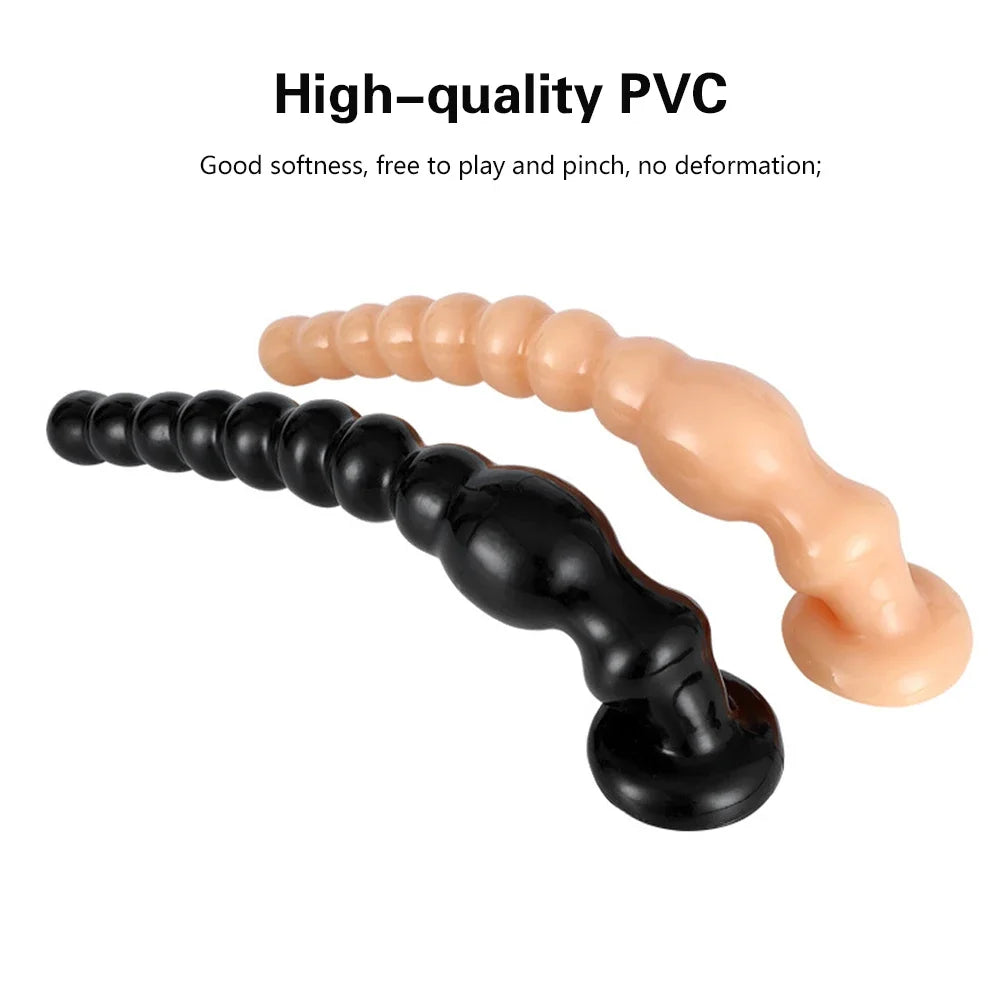Long Anal Beads Plug With Suction Cup Anus Backyard Anal Balls Prostata Massage Butt Plug Erotics Adults Sex Toys For Women Men