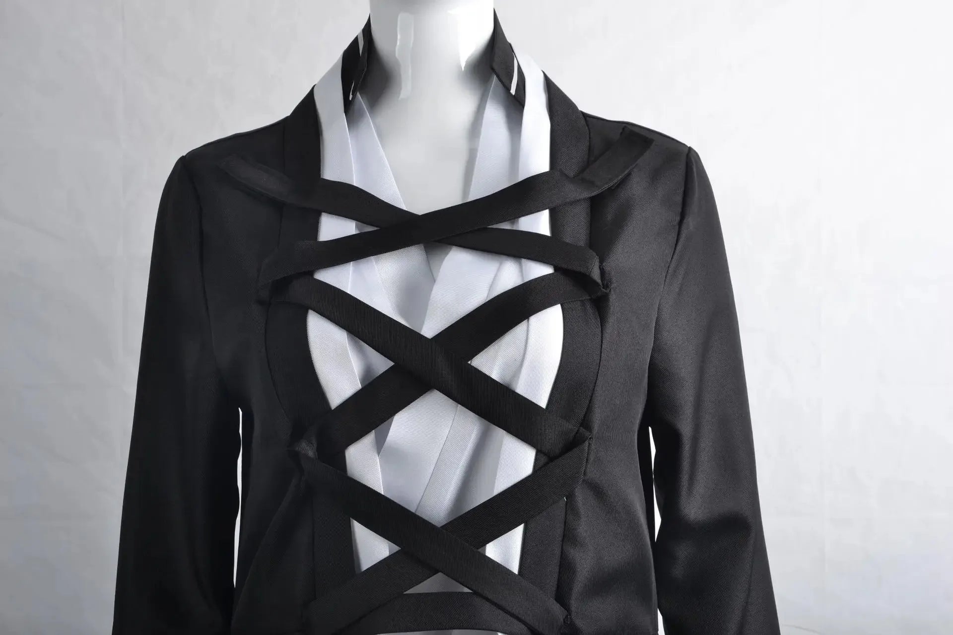 Anime BLEACH Kurosaki Ichigo Cosplay Costume Japanese Manga Cosplay Black and White Outfit Halloween Role Play Uniform for Men
