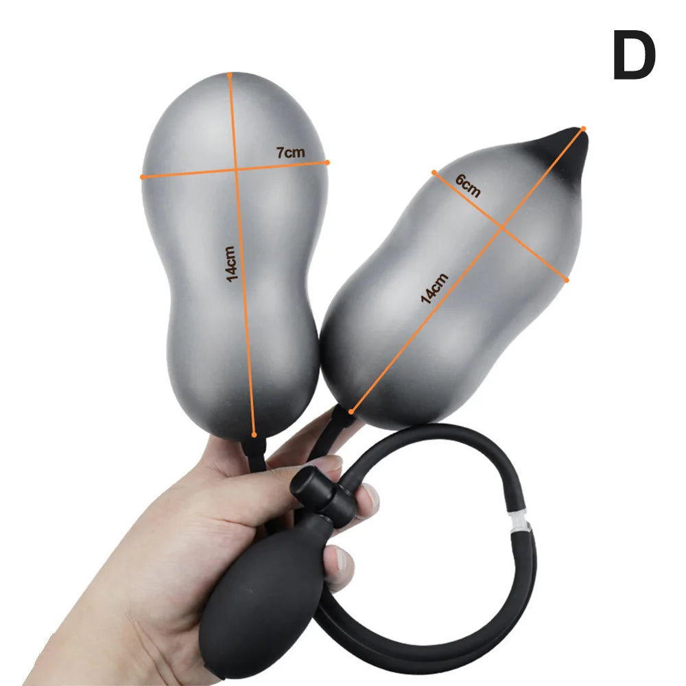 Body-Safe Silicone Expand Inflatable Anal Plug for Men Women Waterproof, Butt Plug Prostate Massager Adult Sex Toys Gay Anal Toy