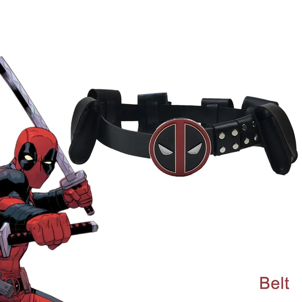 Deadpool Costume Accessories Belt Swords Blades Pistol Holster Superhero Cosplay Props Toys Wade Wilson Role Play