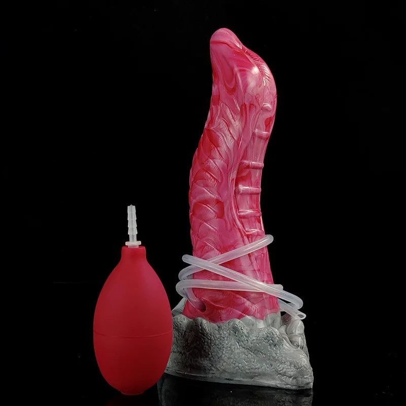 YOCY Huge Alien Dildo Gray Meat Color Monster Dildos Ejaculating Cruved Buttplug Prostate Stimulator Sex Toy For Women Men