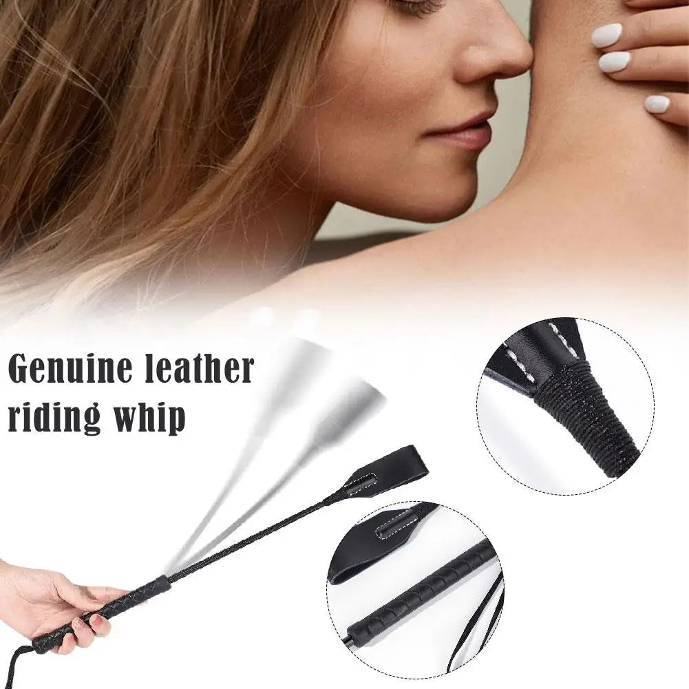 Sex Toys for Couples OLO 45CM SM Flirt Whip Bondage Leather Whips Fetish BDSM Long Horse Riding Spanking Flirt Flogger Games