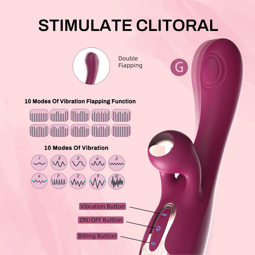 3-in-1 Super Powerful Vibrator 10 Speed 10 Vibration Modes Clitoral G Spot Stimulator Wand Dildos Sex Toys for Woman & Couple