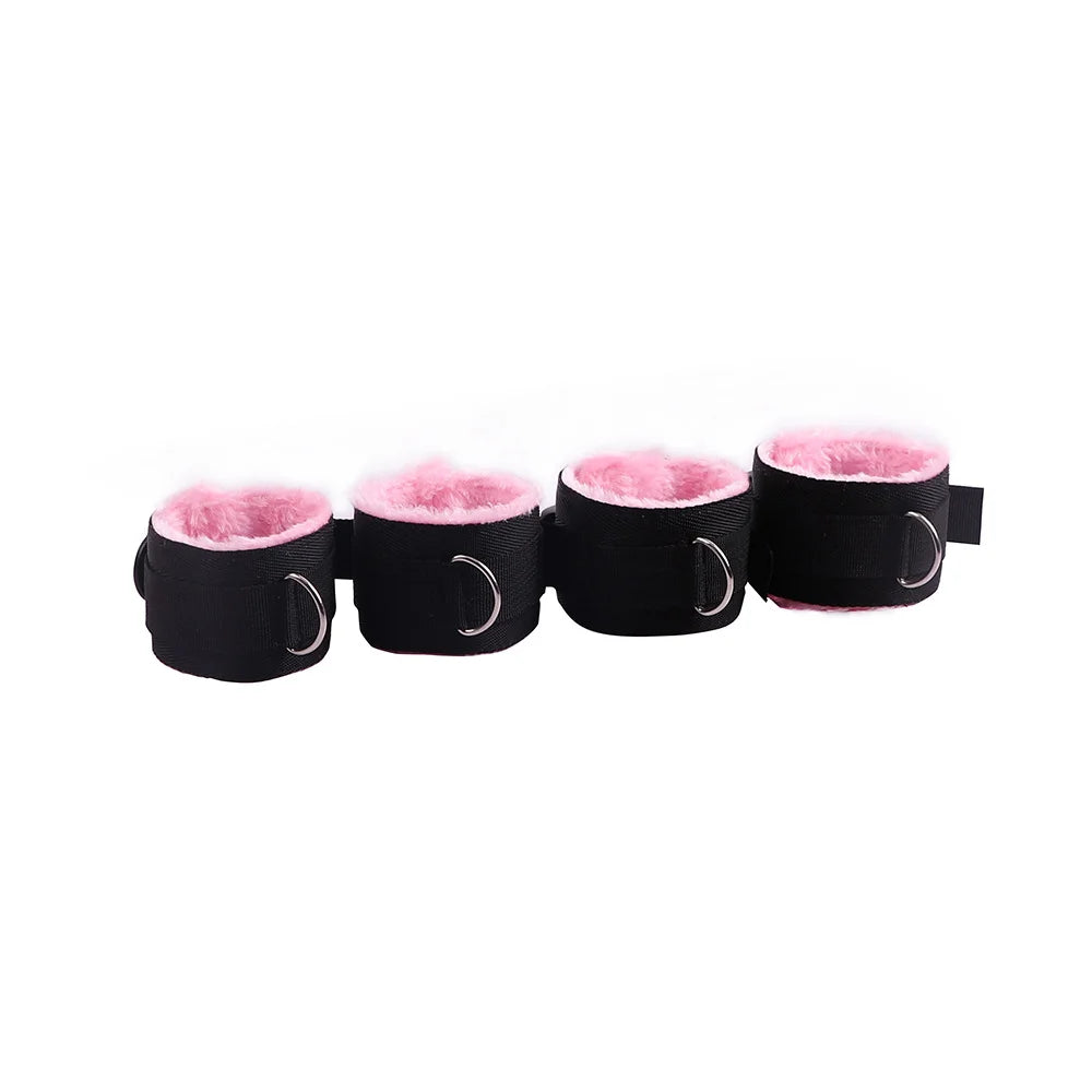 Sex Toys For Woman Couples Games Wrists&Ankle Cuffs Adult Bondage Restraint HandCuffs Bed Erotic Bdsm Set Fetish Restraint Strap
