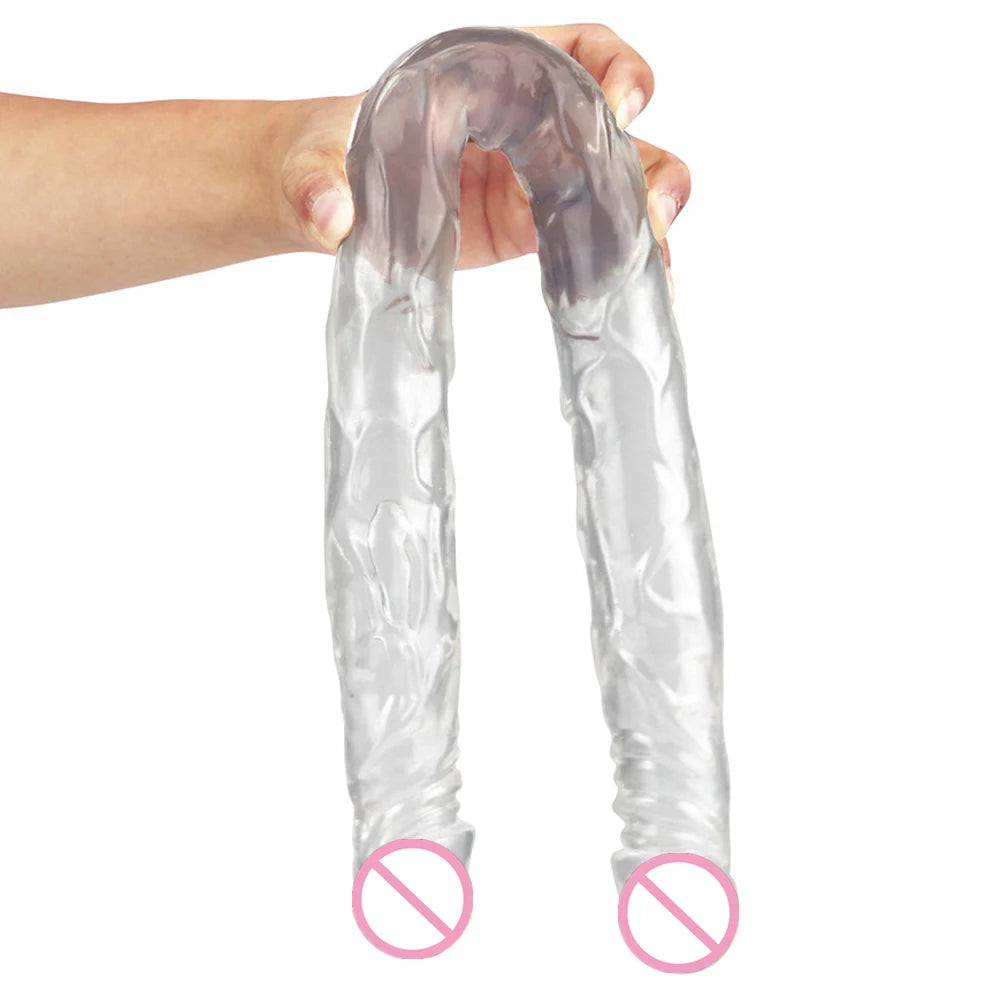 55cm Multicolor Double Head Dildo Flexible Dick Soft Big Penis Vagina Orgasm G-spot Stimulator Anal Sex Toys For Lesbian And Gay