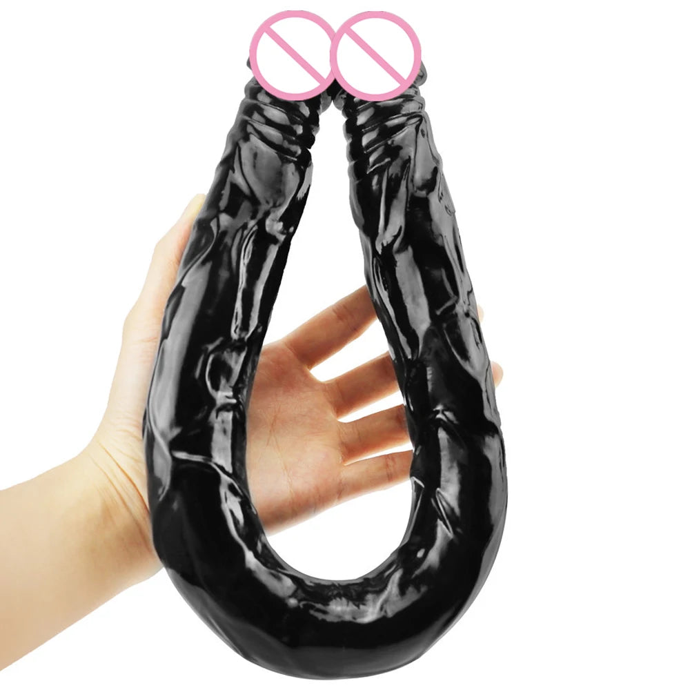 55cm Multicolor Double Head Dildo Flexible Dick Soft Big Penis Vagina Orgasm G-spot Stimulator Anal Sex Toys For Lesbian And Gay