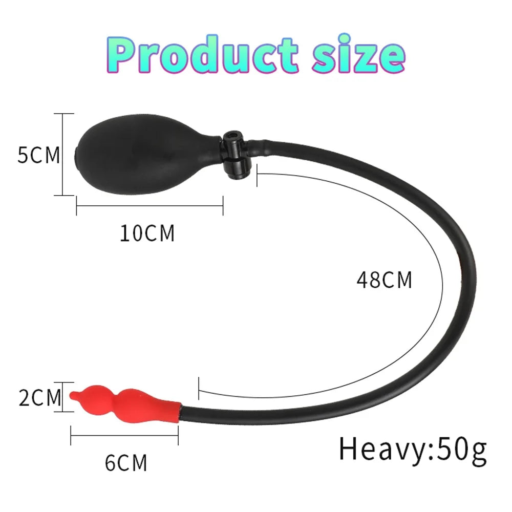 Inflatable Anal Dildo Plug Silicone Expandable Butt Plug with Pump Sex Toys for Women Men Anal Dilator Massager Adult Products