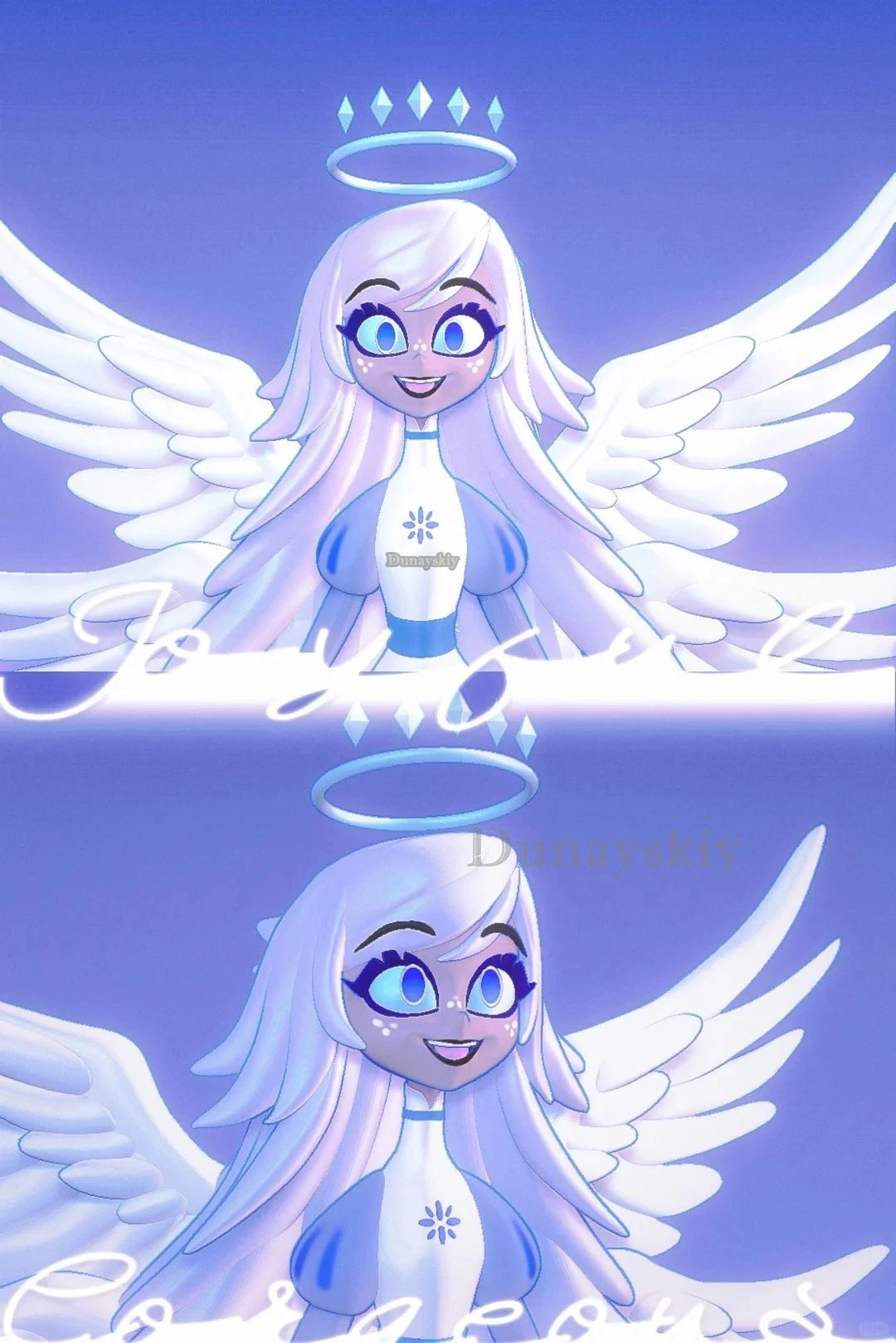 Angel Emily Cosplay Costume Halo Cosplay Women Fancy Dress Hazzbin Outfit Halloween Uniform Hasbin Seraphim Wings Suit