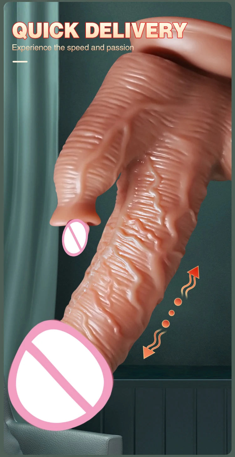 Realistic Dildo Telescopic Swing Heating Vibrator for Women Clitoris Vaginal G Spot Stimulation Massager Adult Pleasure Sex Toy
