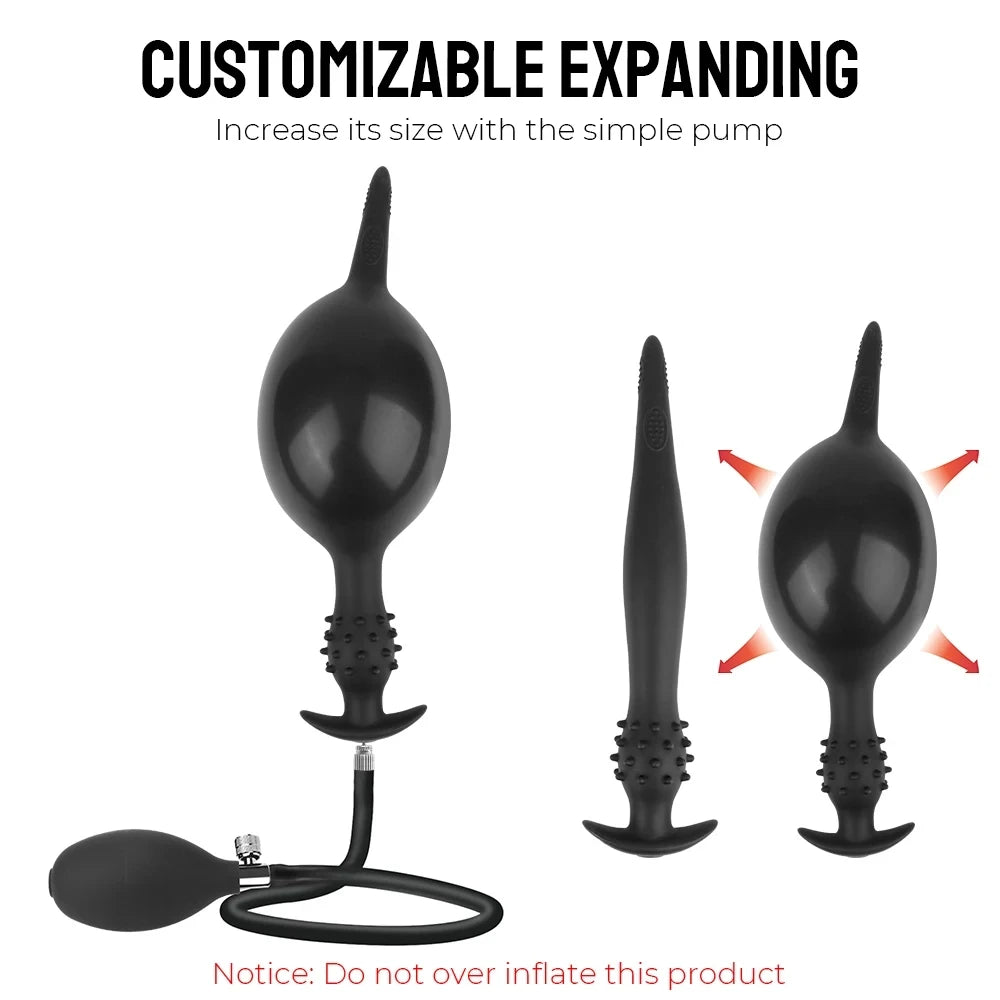 Expand Inflatable Anal Plug Huge Buttplug Big Anus Dilators Stimulate Sex Toys For Women Men Adult Masturbator Prostate Massager