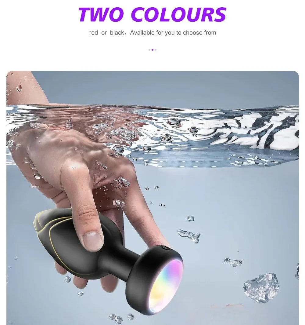 LED Butt plug Anal Vibrator Wireless Remote Control Men Prostate Massager Female Vagina Masturbator for Adult Sex Toys Women Men