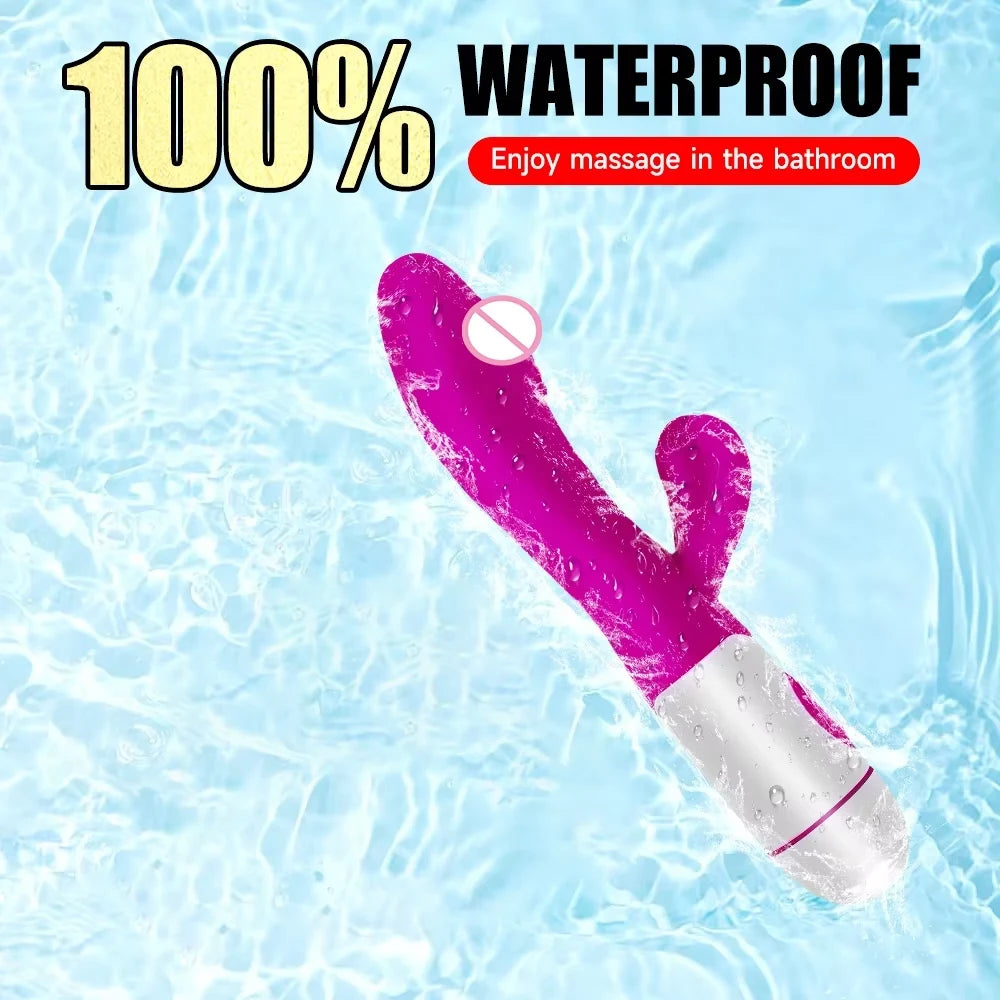 Powerful Rabbit Vibrator Dildo Dual Vibration G Spot Clitoris Stimulation Masturbators Vaginal Massager Adult For Women Sex Toys