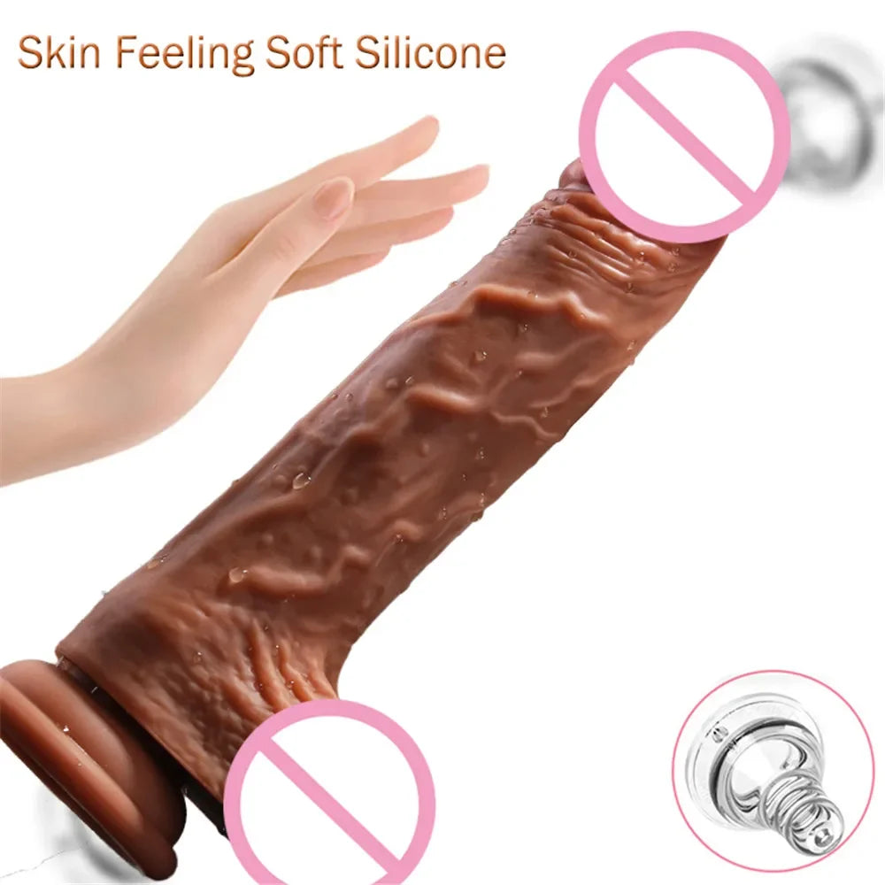 Realistic Dildo Vibrator for Women Sex Toys Heating Big Cock Remote Control Penis Telescopic Vibrators Female Stimulator Machine