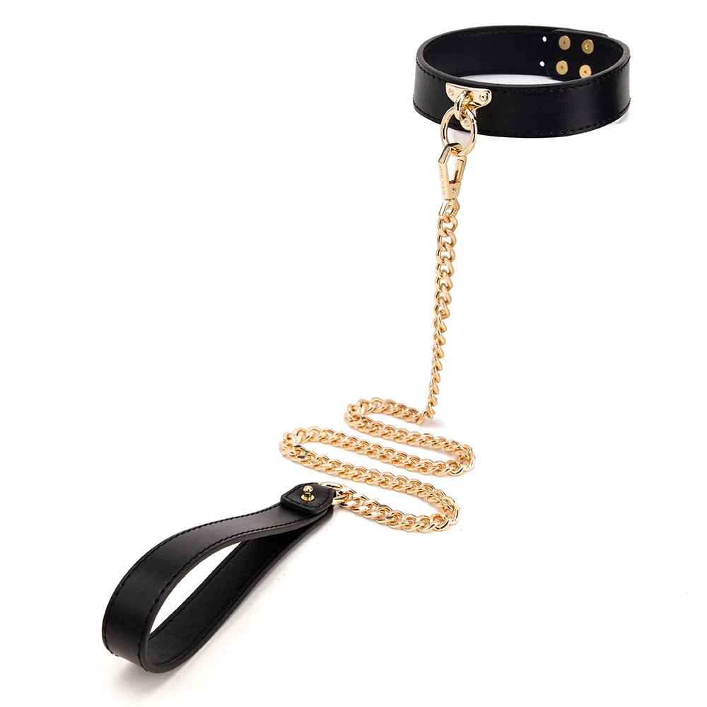 Erotic Bed Bondage Kits Slave Restraint Bondage Set Genuine leather Collar Mouth Gag Whips Handcuffs Adult Sex Toys For Couples