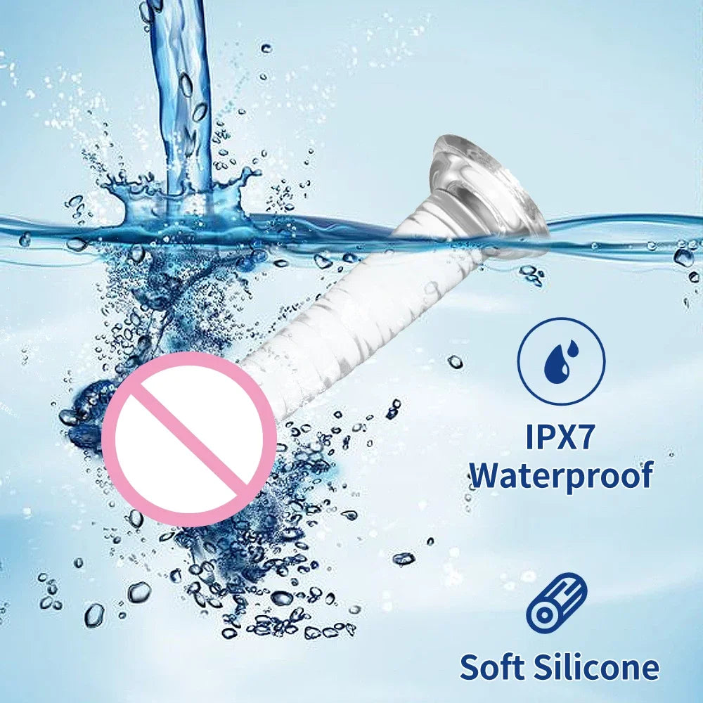 Realistic Dildos For Women No Vibrator Sex Toys Couples Crystal Jelly Mini Penis Vagina Anal Butt Plug Female Masturbation 4Size