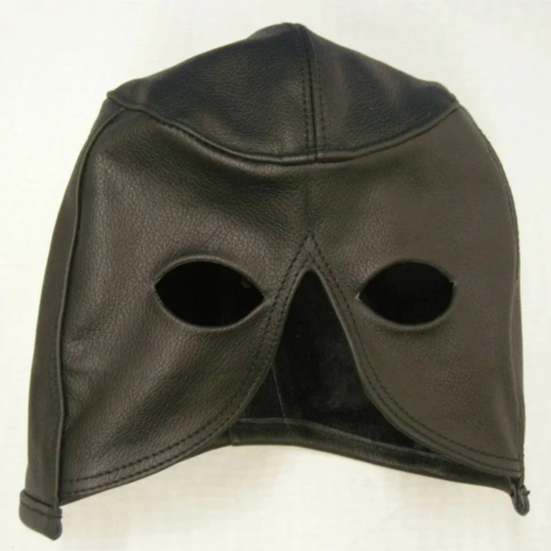 Fetish Headgear Open Mouth Eyes Bondage Party Mask Role Play Punishment Headdress Adult Couple Game Tied Face Mask Leather Socks