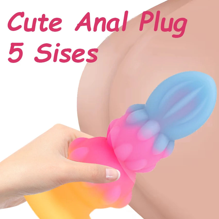 Anal Butt Plug Dildo Vaginal Plug Prostate Massager Analsex Masturbation Adult Cute Soft Colourful Sex Toy For Women Men Product
