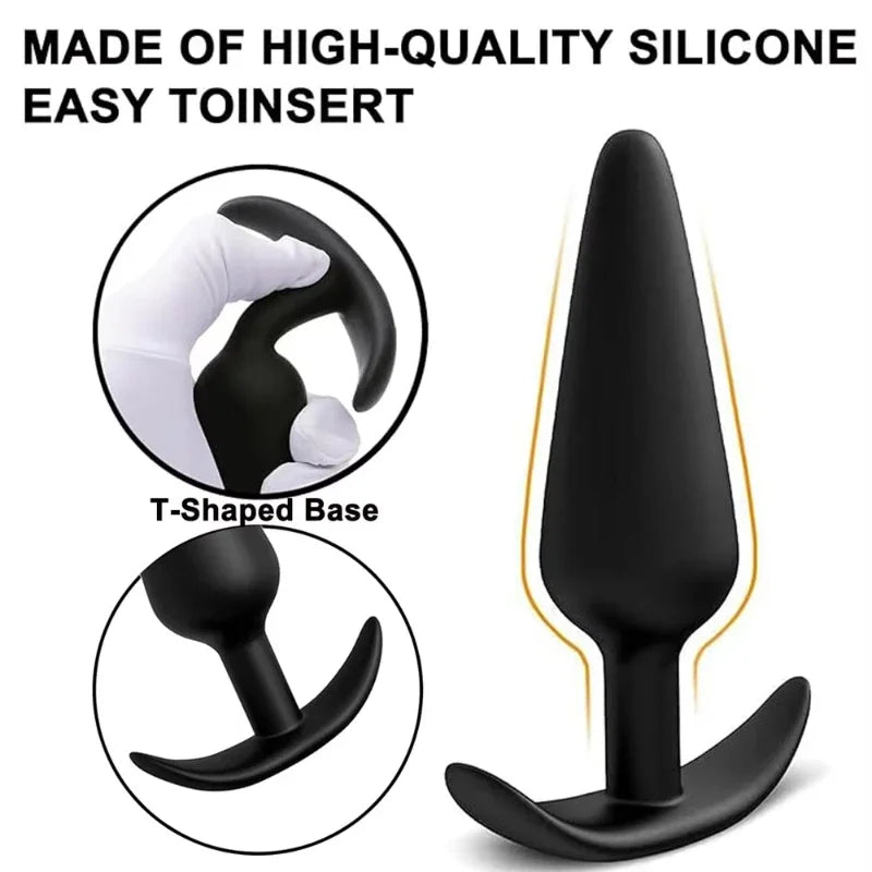 Silicone anal plug safety Dildo vibrator sex toy men and women anal massager buttocks plug intimate products adult homosexual pr