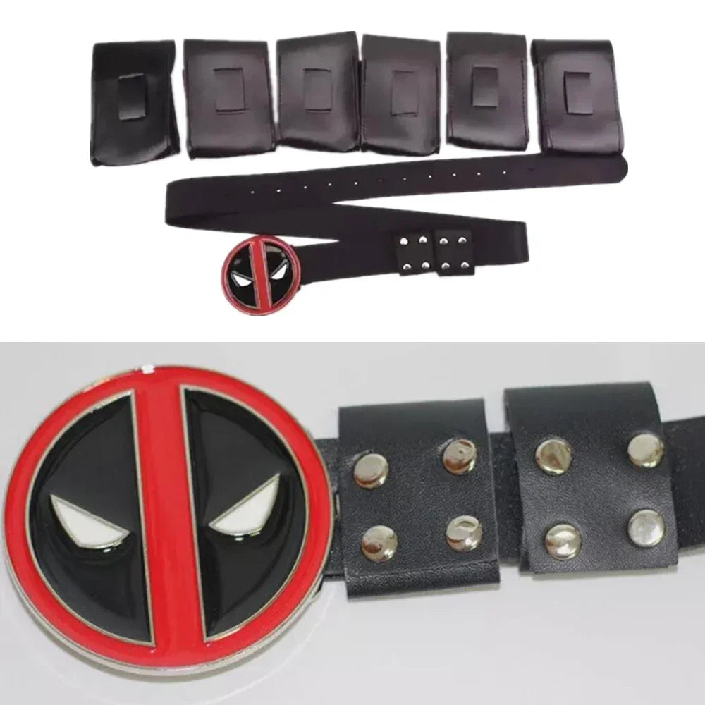 Deadpool Costume Accessories Belt Swords Blades Pistol Holster Superhero Cosplay Props Toys Wade Wilson Role Play