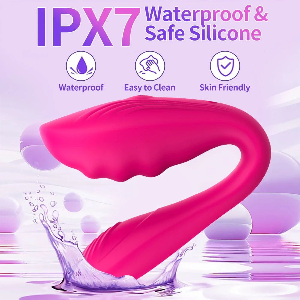 Couple Vibrator Adult Erotica Female Mini Wearable 9 Modes G-spot Clitoral Anal Stimulation Vibrator Female Sex Toys