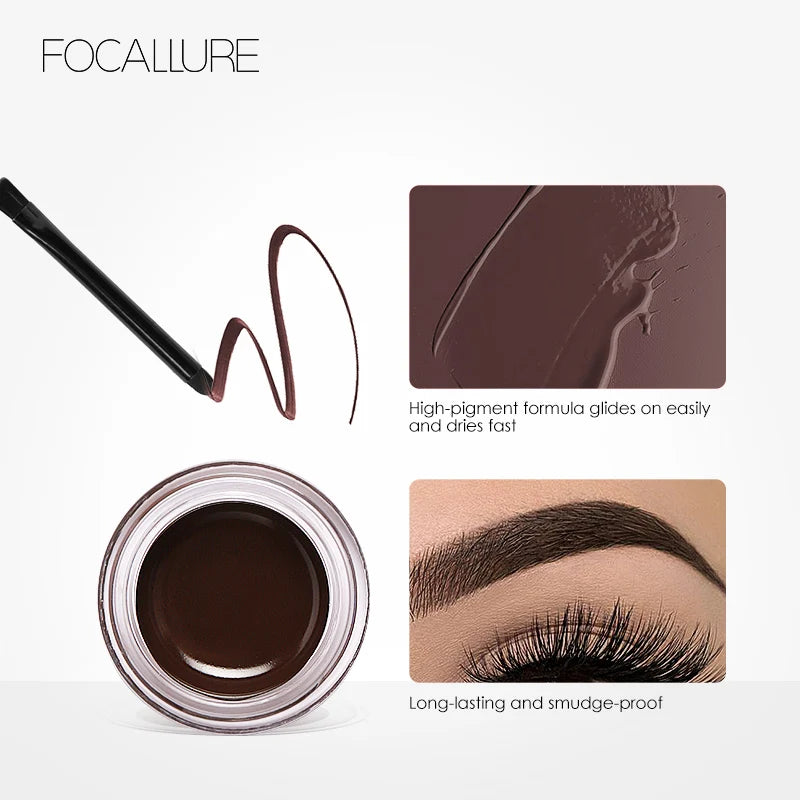Wholesale FOCALLURE Eyebrow Cream Gel Enhancers Long-lasting Waterproof Eye Brows Pomade Gel With Brushes For Women Makeup