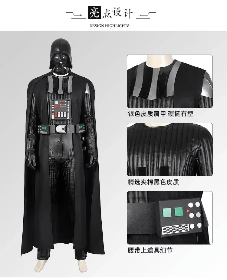 Darth Vader Cosplay Anakin Skywalkerv Costume Full Set Uniform Props Accessories Halloween Carnival Party