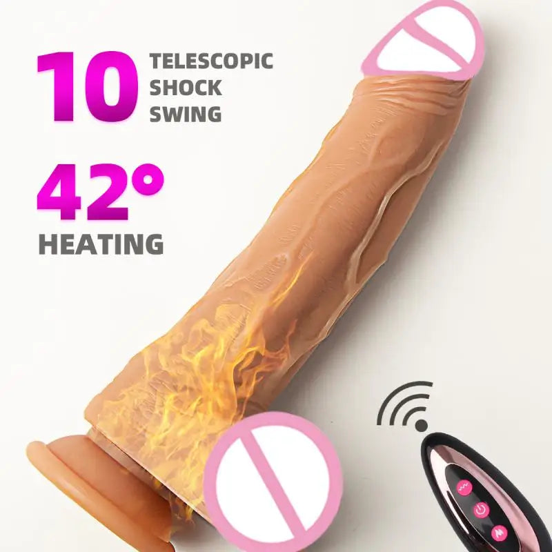 Women Automatic Telescopic Sex Toys Large Realistic Penis Huge Dildo Vibrator Super Big Dick Fake Cock 14.5 inch Long Dildos
