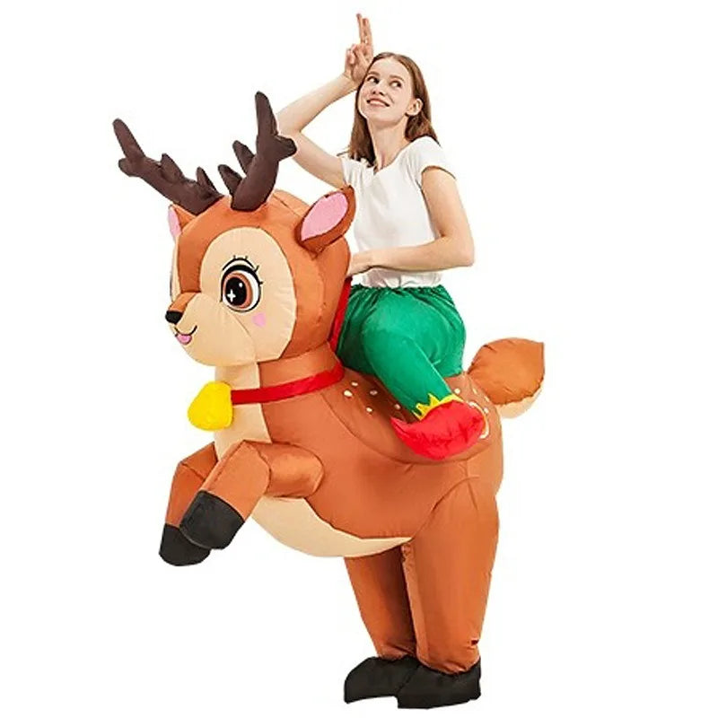 Elk Inflatable Costumes Cycling Walking Party Atmosphere Props Cute Cycling Cosplay Costumes
