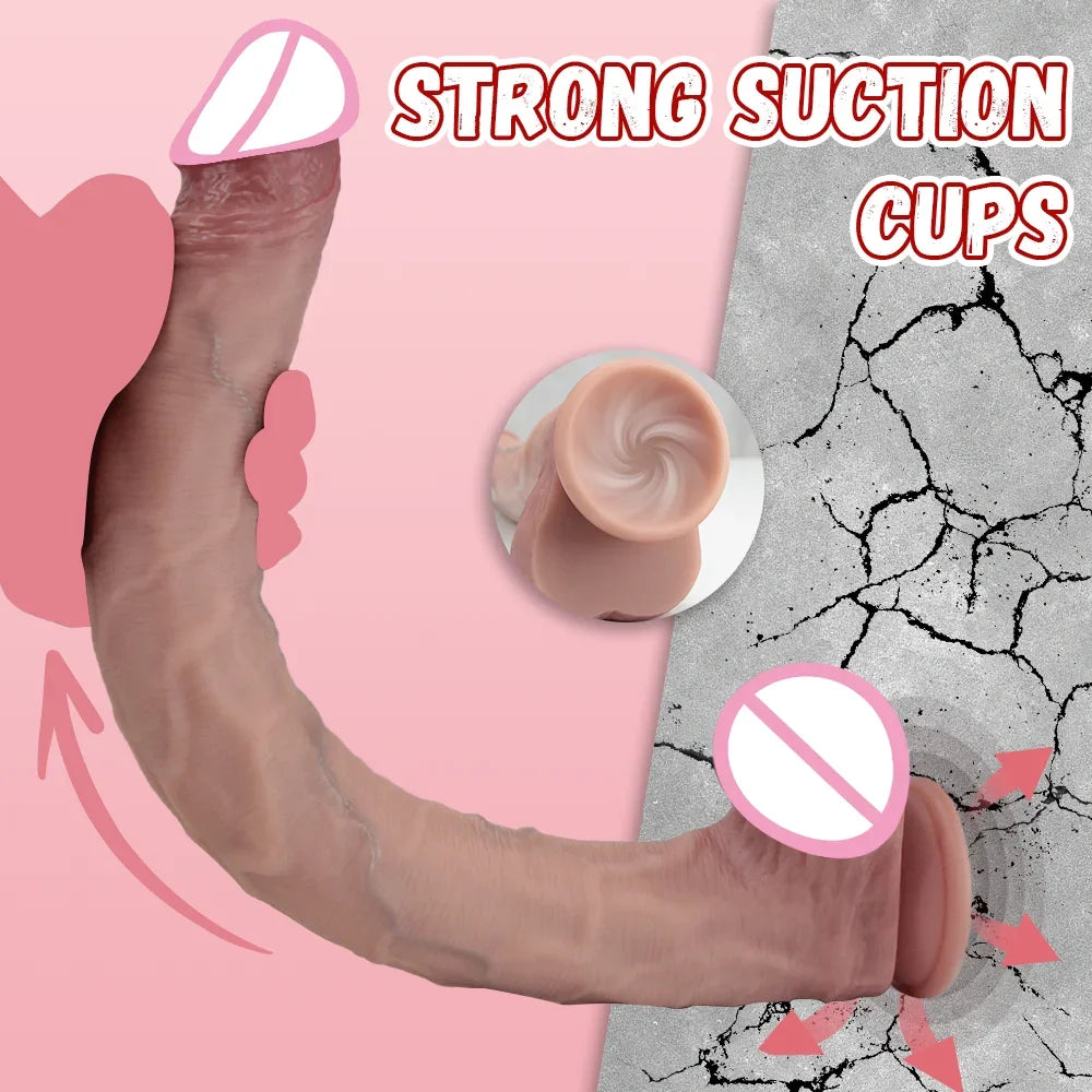 42.5cm Realistic Big Long Dildo Sex Toy Dildo with Strong Suction Cup Lifelike Silicone Sex Toys for Vagina Anal Stimulation