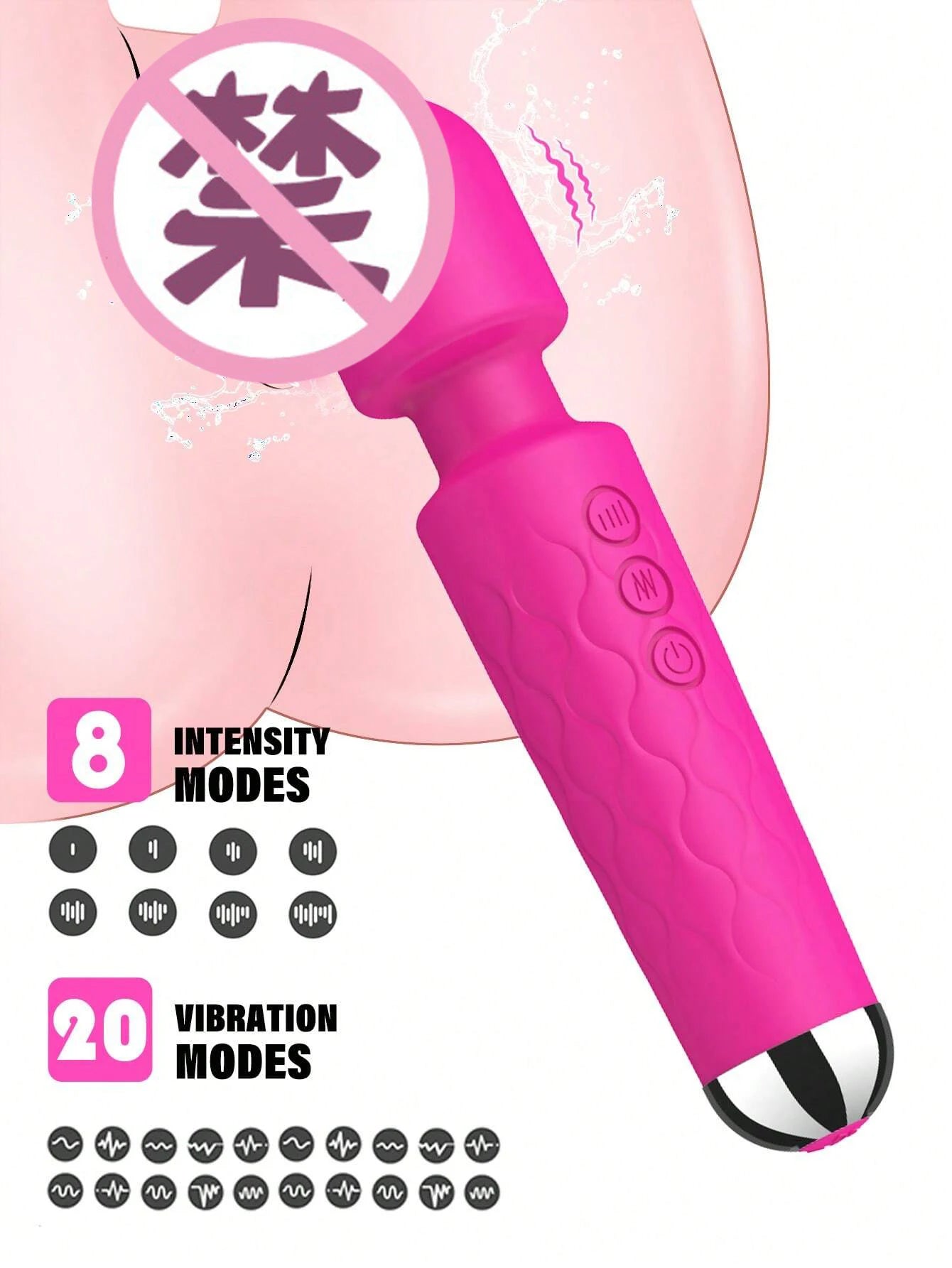 Sexy Vibrators Clitoral Vibrator With 8 Modes Vibration Strength And 20 Modes Vibration Frequency, Powerfu Personal Massager Wan