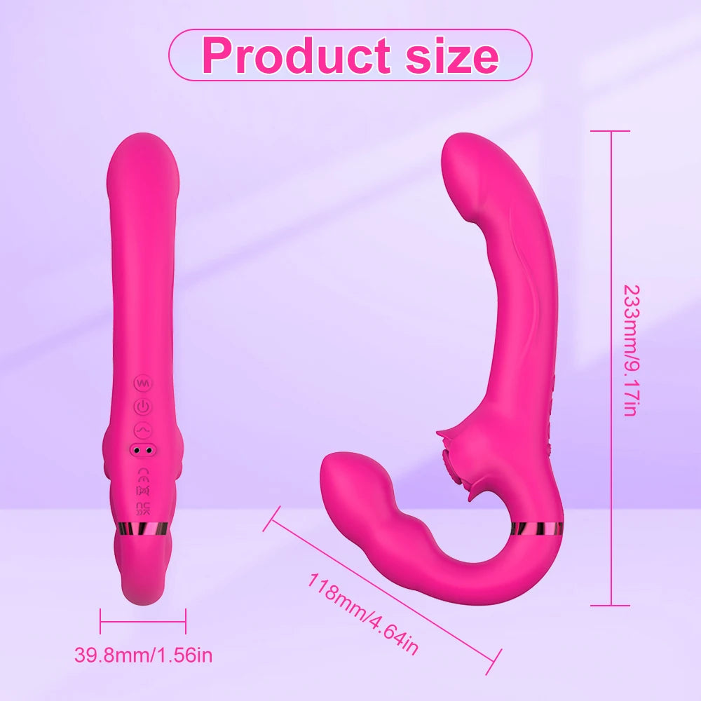 Double-headed Lesbian Vibrator Dildo Clitoris G Shop Massage Stimulator Female Masturbator Sex Toys Adult Products Fast Orgasm