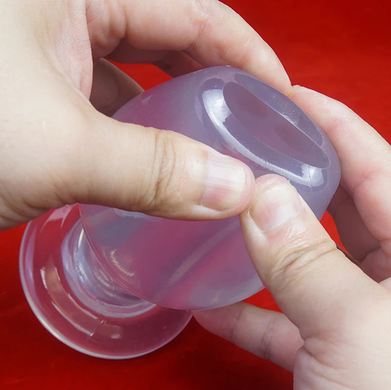 Full Access Peeker Hollow Anal Tunnel Dilator Stretcher Anus Ass Butt Plug,Analplug Buttplug Butplug with Stopper,Sex Toys