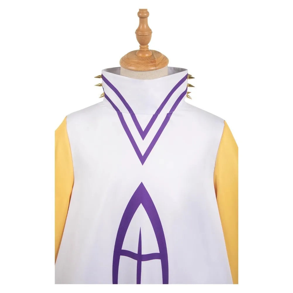 Adam Cosplay Costume Anime Hazzbin Cartoon Hotel Adam Costume Disguise for Men Women Robe Dress Wig Headgear Halloween Carnival