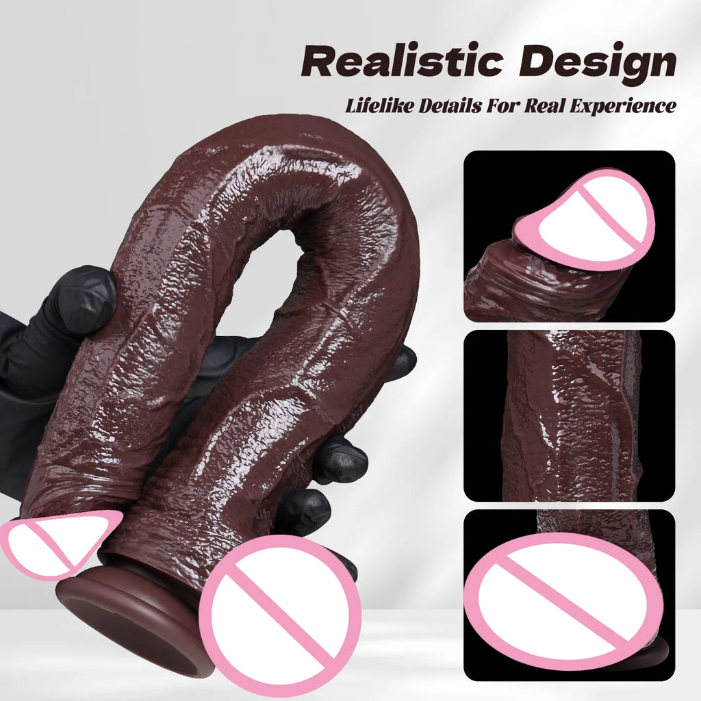 Big Black Dildo Anal Giant Penis Sex Toys for Women and Men 16.5 inch Thick Huge G Spot Dildos Realistic Dildo with Suction Cup