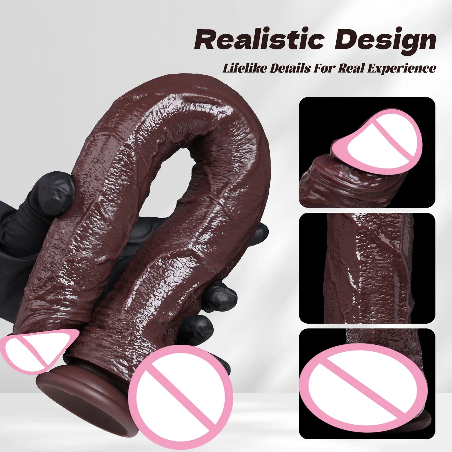 Big Black Dildo Anal Giant Penis Sex Toys for Women and Men 16.5 inch Thick Huge G Spot Dildos Realistic Dildo with Suction Cup