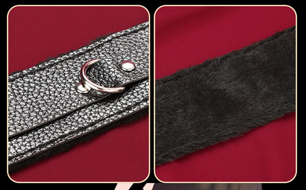 BDSM Bondage Restraint Kit 10 Pieces Drawstrings Collars Eye Masks Mouth Balls Whips Cotton Ropes Nipple Clamps Rope for Couples