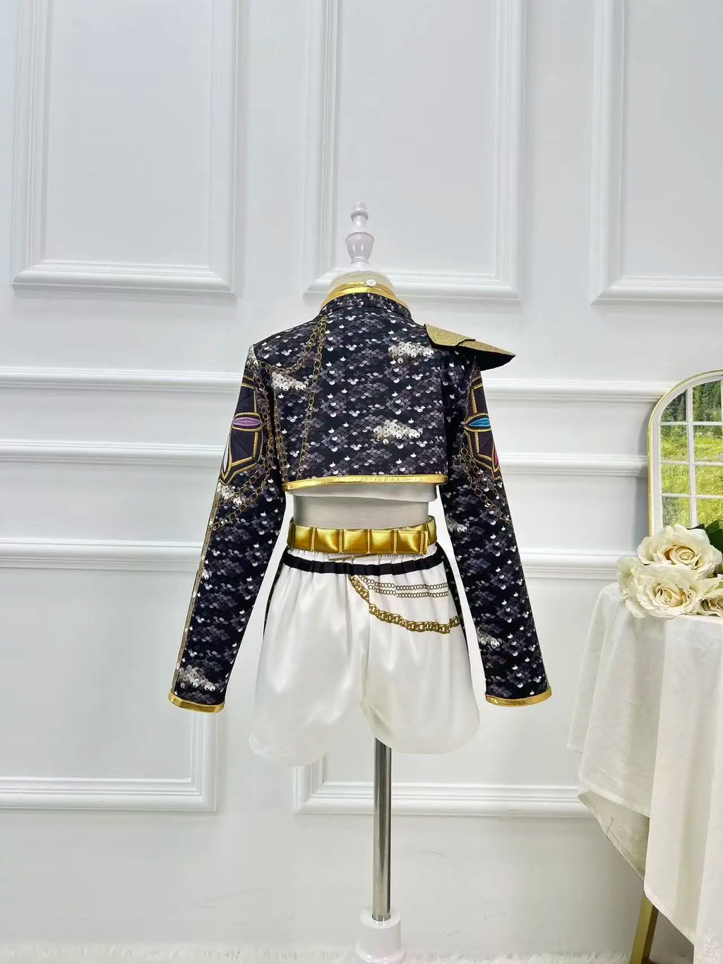 Kpop Demon Hunter Costume Rumi Halloween Cosplay Hot Girls Show Costume Black Shiny Set Halloween Girls Anime  clothing