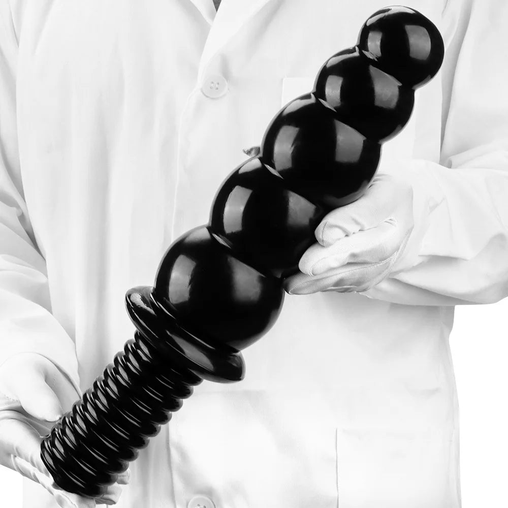 Oversize Bead Anal Plug Unisex Big Anal Dildo Prostate Stimulator Handheld Butt Plug Masturbator Adult Sex Toy for Women Men Gay