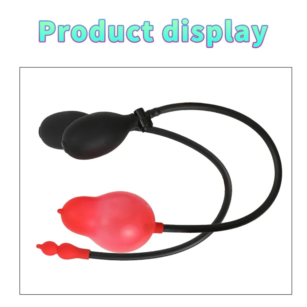 Inflatable Anal Dildo Plug Silicone Expandable Butt Plug with Pump Sex Toys for Women Men Anal Dilator Massager Adult Products