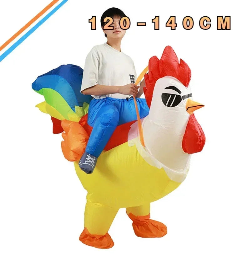Adult Rooster Cosplay Inflatable Costume Kids Animal Anime Dress Suits Carnival Halloween Party Costumes for Man Woman