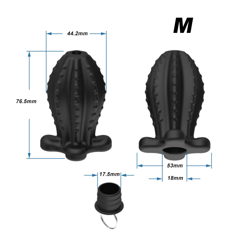 Hollow Anal Plug With plug Prevent liquid leakage Recklessly peeping Easy Enema Vaginal Anal masturbation Butt Plug BDSM Sex Toy