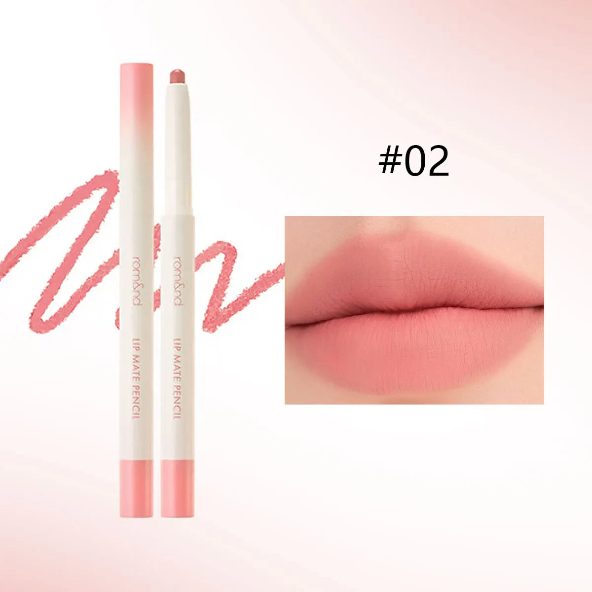 rom&nd LIP MATE PENCIL,Velvet Matte Texture,Smooth Pencil Core,Long-Lasting Color,Matte Sophistication,K-Beauty,Korean Makeup