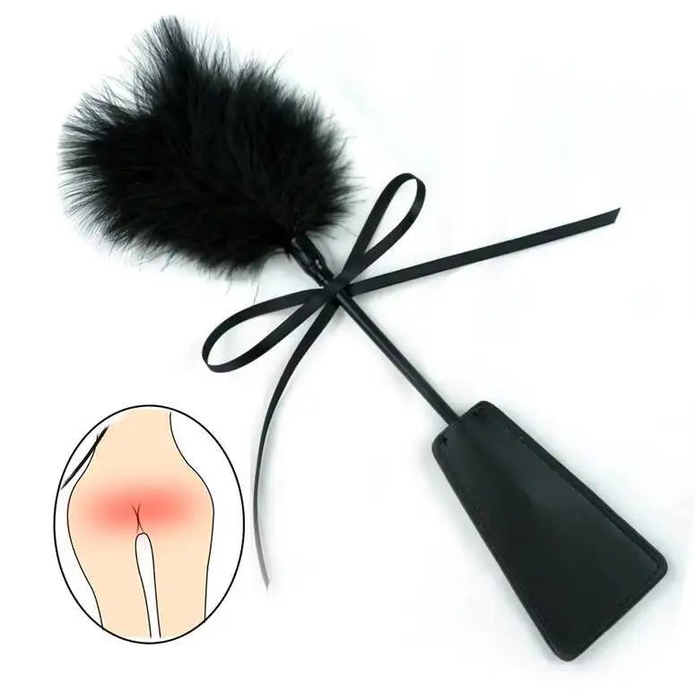 BDSM Feather Tickling Bondage Erotic Punishment Fetish Leather Spanking Paddle Play Whip Sex Toys Couple Woman Lover