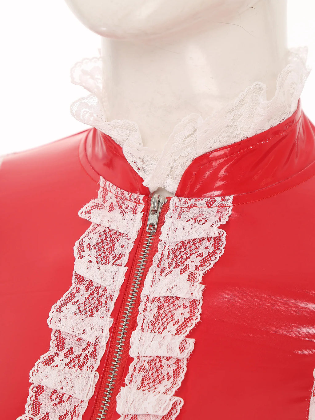 Women PVC Leather A-Line Servants Maid Dress Maid Cosplay Costume Role Play Maid Uniform Temptation Anime Cosplay Party Costume