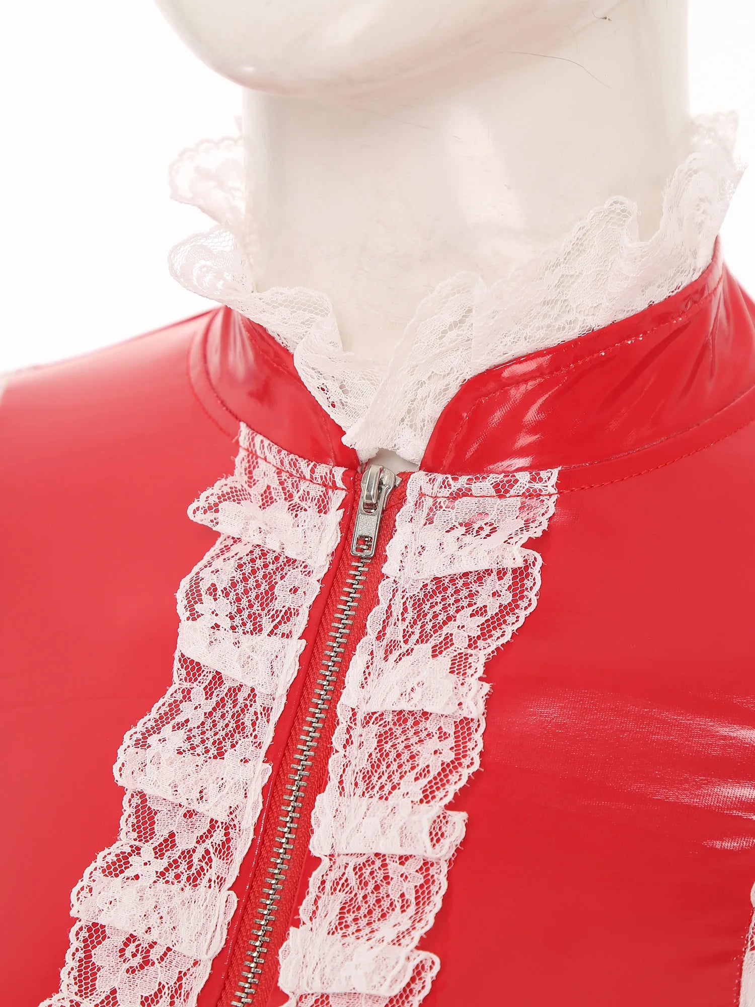 Women PVC Leather A-Line Servants Maid Dress Maid Cosplay Costume Role Play Maid Uniform Temptation Anime Cosplay Party Costume