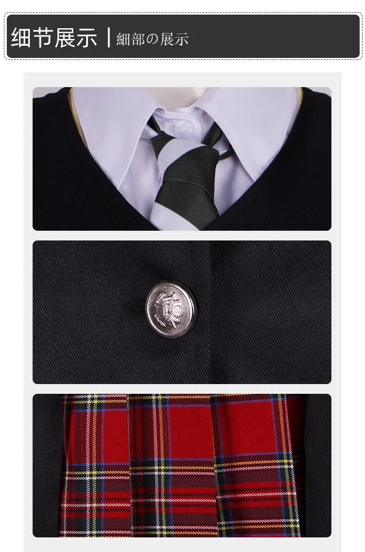 Maka Albarn Cosplay Anime Soul Eater Costume Women Girl Skirt Uniform Suit Wig Halloween Party Role Play Outfit Maka Cos Prop