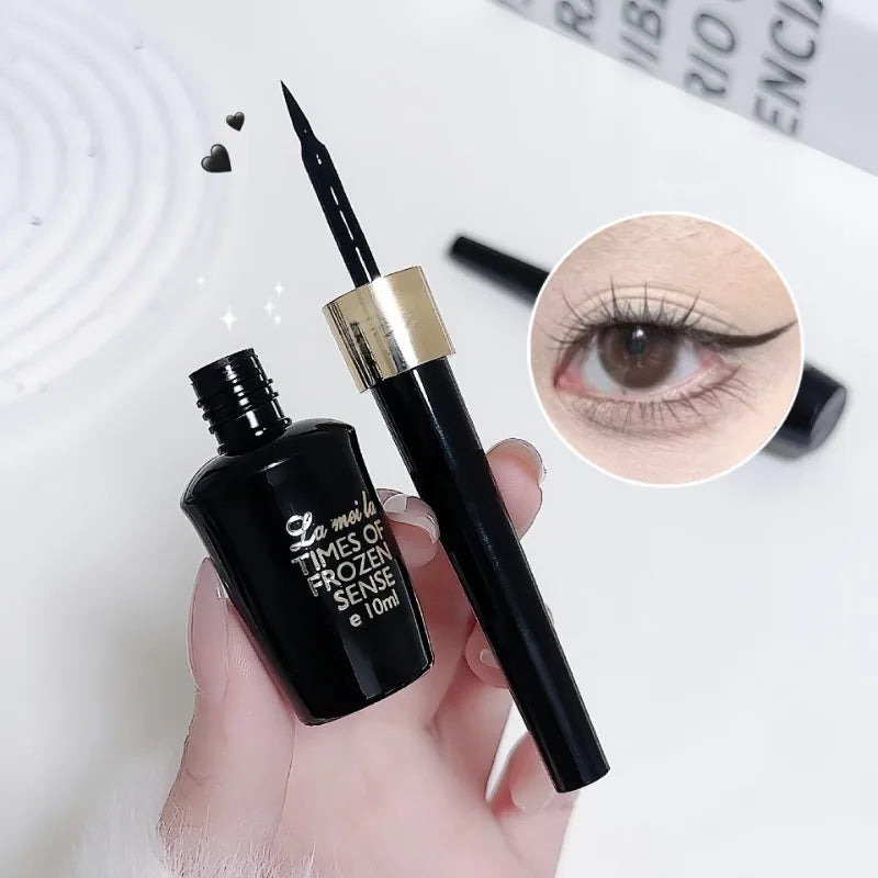 Long-lasting Black Gel Eyeliner Ultra-fine Hard-tipped Waterproof Liquid Eyeliner Pen Quick-Dry Durable Cosmetics Makeup Tool