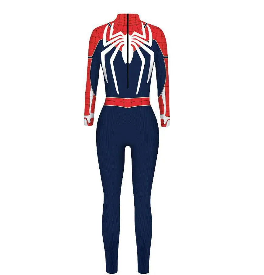 MINISO Sexy Spiderman Iron Man Gwen Stacy Bodysuit Cosplay Costume Women Jumpsuits Superhero Halloween Party Clothes