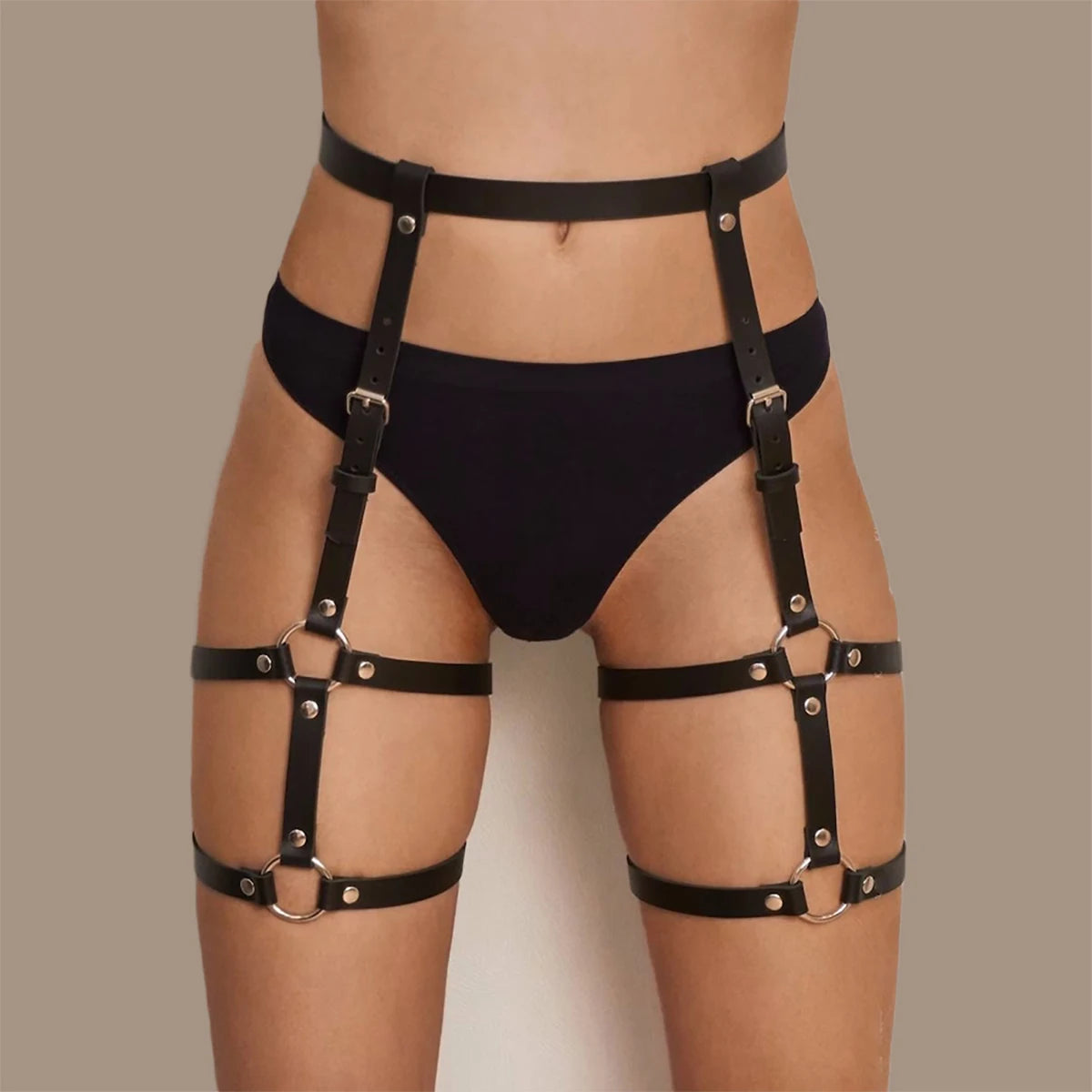 Sex Toy Harness Women Sexy Underwear Garter Belt Bdsm Erotic Waist To Leg Harness Leather Lingerie Bondage Thigh Garter Stocking